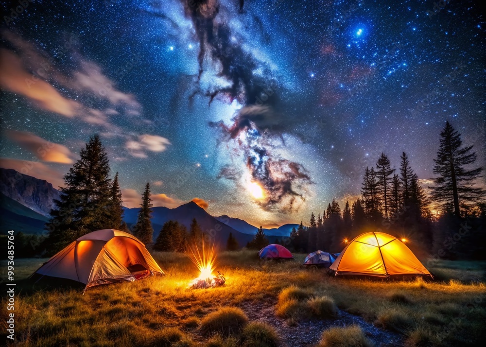 Serene Camping Wallpapers Featuring Scenic Nature Views, Tents, Fire Pits, and Starry Skies at Night Serene Camping Wallpapers Featuring Scenic Nature Views, Tents, Fire Pits, and Starry Skies at Night