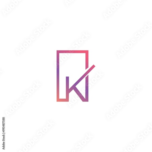 Free Download K square letter frame vector logo template design - GFXLoad