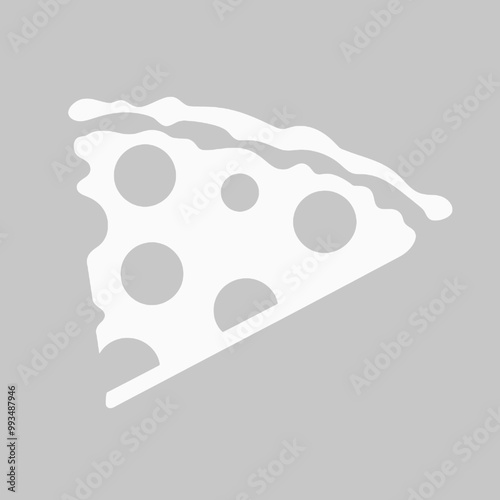 Pizza Slice Design Silhouette Vector Illustration Transparent Background