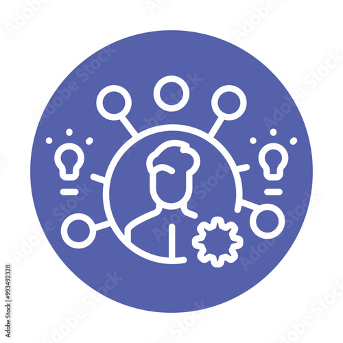 Personality traits black line icon.