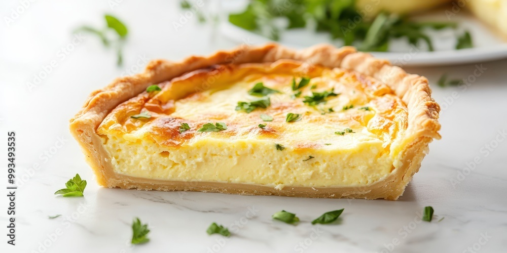 Delicious vegetarian quiche with a golden crust, creamy filling, and fresh herbs garnished on top, perfect for brunch or a light meal. Delicious vegetarian quiche with a golden crust, creamy filling, and fresh herbs garnished on top, perfect for brunch or a light meal.