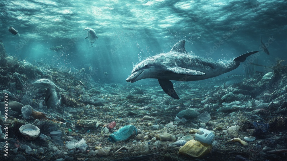 Marine litter severely affects marine animals and ecosystems, especially plastic waste, which is difficult to decompose. Reducing plastic usage and proper waste disposal are crucial in protecting the 