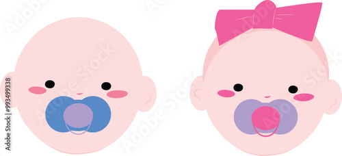 boy and girl babies