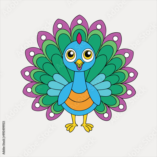 peacock vector,