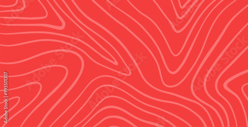 Salmon wavy texture pattern. Raw meat of fish illustration