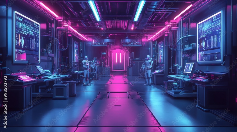 Cyberpunk Corridor. Cyberpunk Corridor.