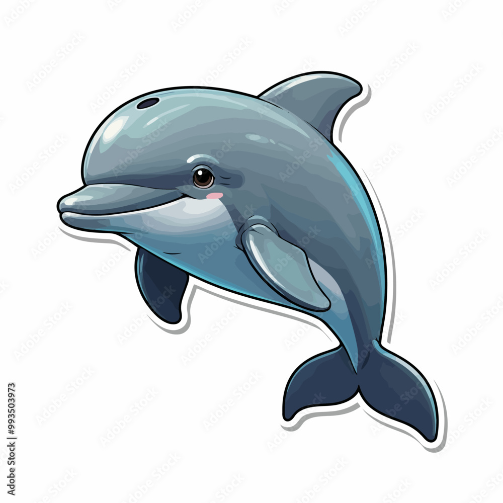 Obraz premium dolphin isolated on white