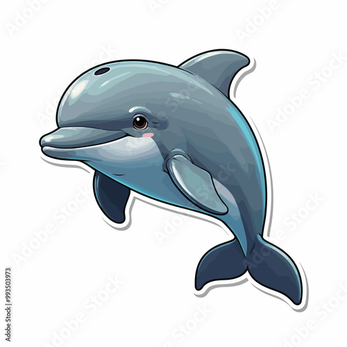 dolphin isolated on white