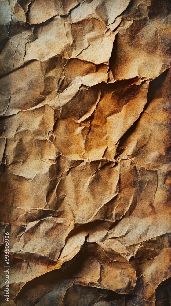 High-resolution crumpled stained paper texture High-resolution crumpled stained paper texture