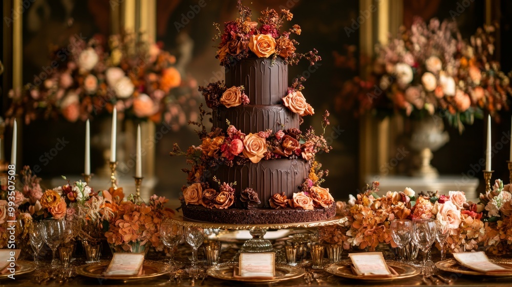 Chocolate Cake Flowers. Chocolate Cake Flowers.