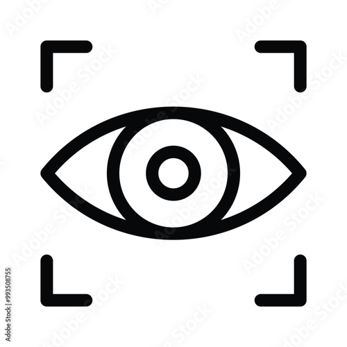 Iris recognition vector design in editale style