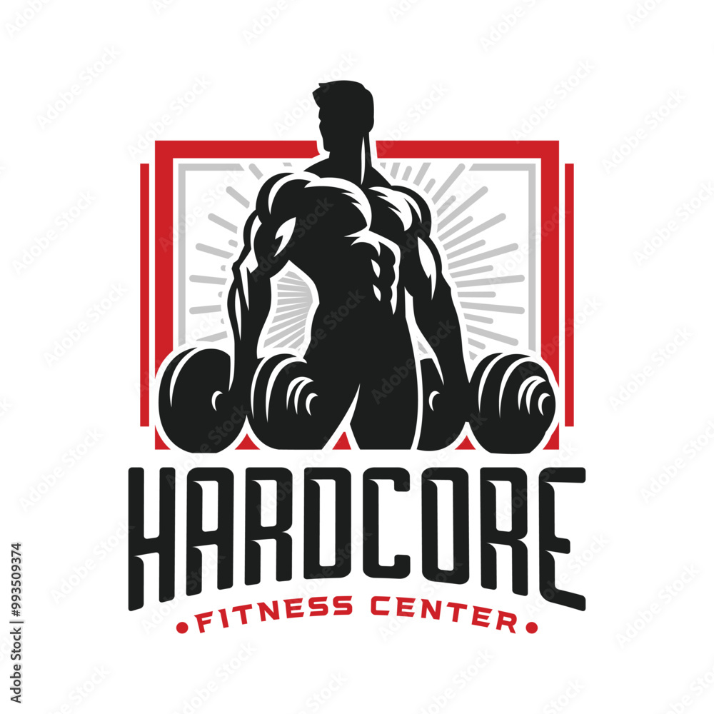Obraz premium Sleek Vector Logo for Gym and Fitness Industry Professionals