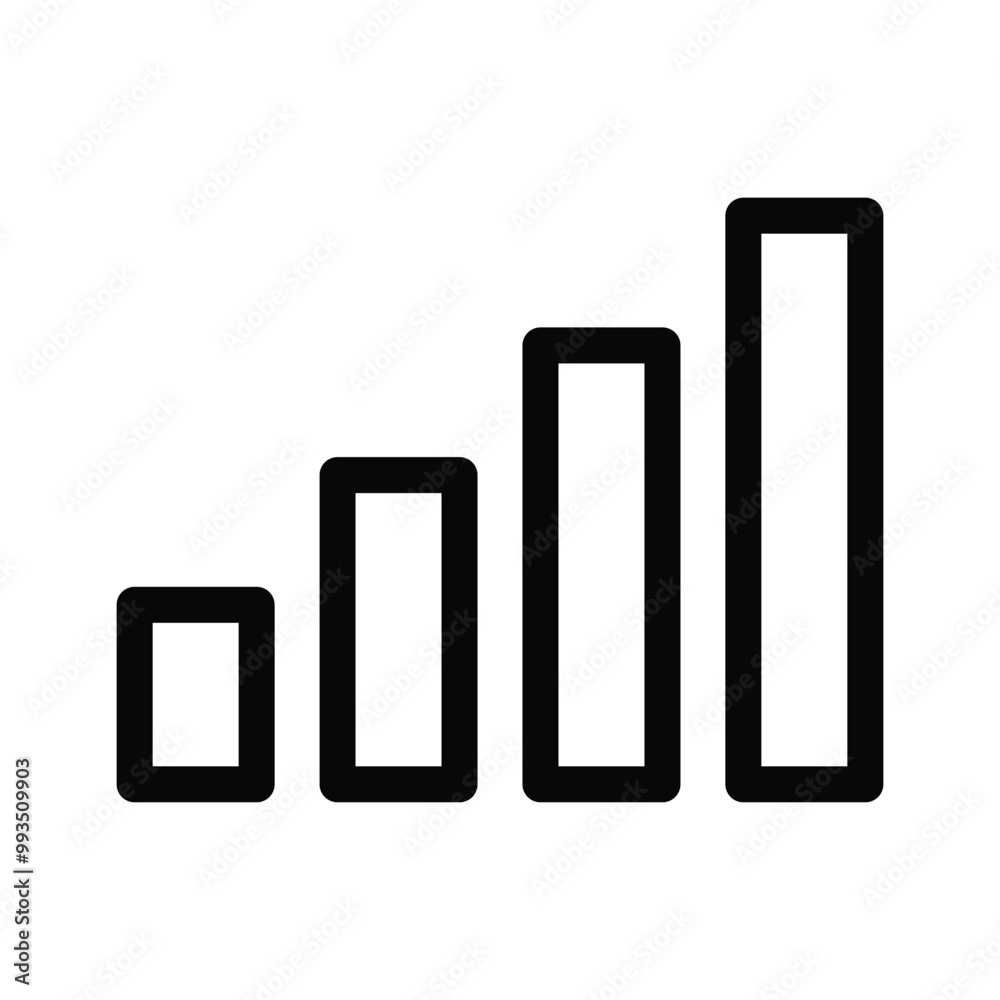 Mobile signals vector icon design in modern style, user interface Mobile signals vector icon design in modern style, user interface