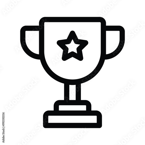 Creatively designed flat icon of trophy in editable style, achievement trophy vector design