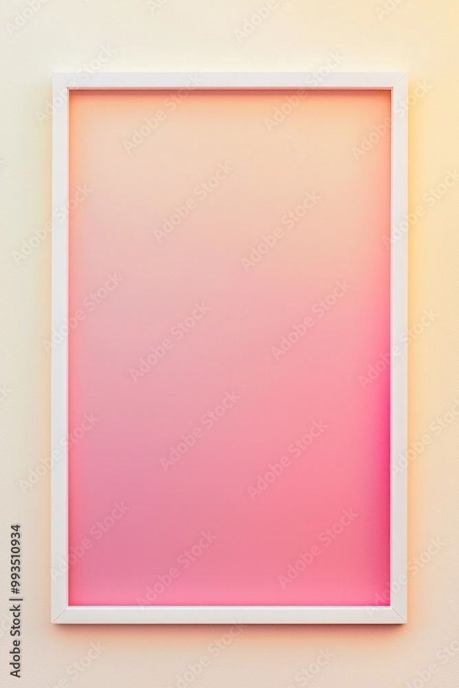 A gradient from pale yellow to soft pink with a thin white frame, the middle empty and blending into the background A gradient from pale yellow to soft pink with a thin white frame, the middle empty and blending into the background