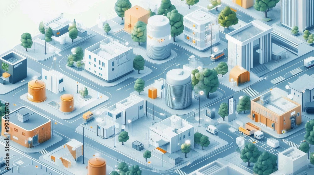 Cityscape Illustration. Cityscape Illustration.