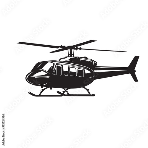 helicopter vector and logo