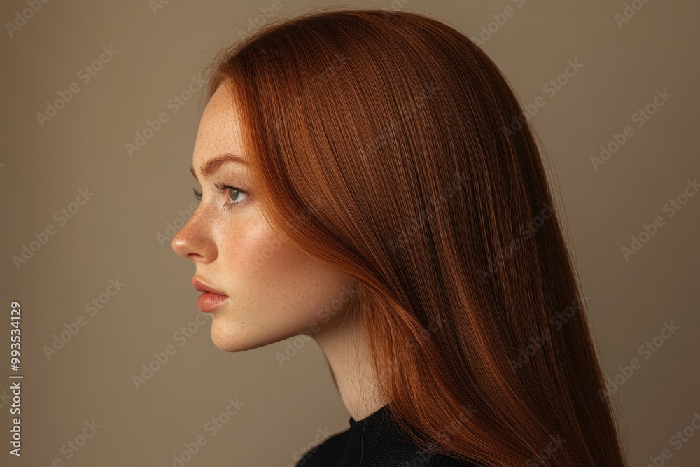 Back View of Woman with Straight Chestnut Brown Hair in Dark Blouse
Back View of Woman with Straight Chestnut Brown Hair in Dark Blouse