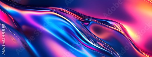 A sleek, abstract background with fluid shapes and metallic colors for an immersive video cover