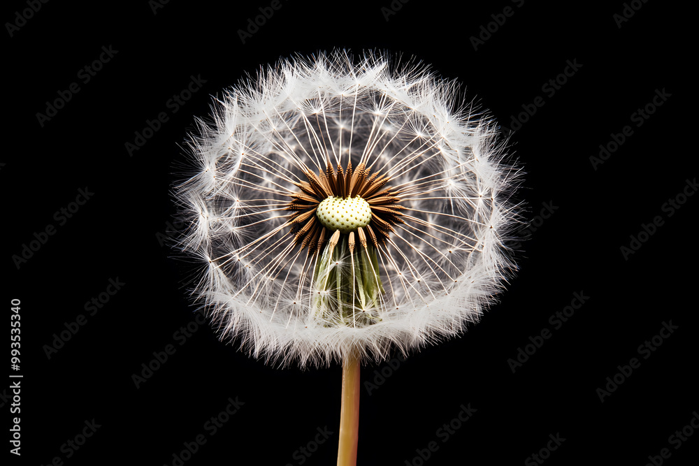 Fototapeta premium A close-up of a dandelion flower isolated on background