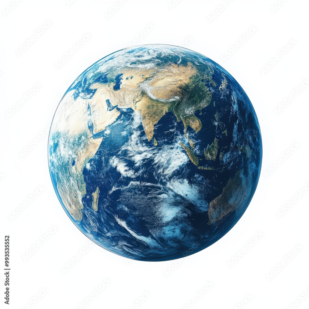 Realistic Earth horizon expanding across