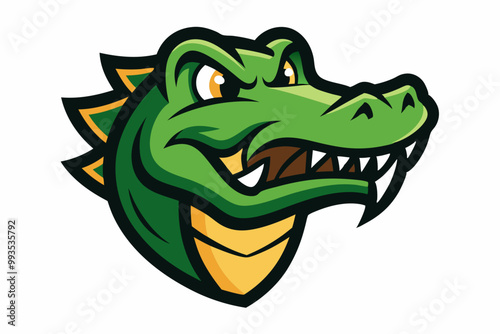 Crocodile head mascot logo design vector