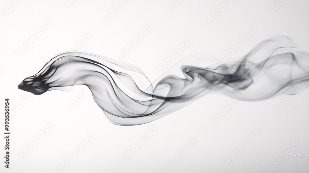 Ethereal Smoke Trails: Mysterious and Elegant Abstract Forms Ethereal Smoke Trails: Mysterious and Elegant Abstract Forms