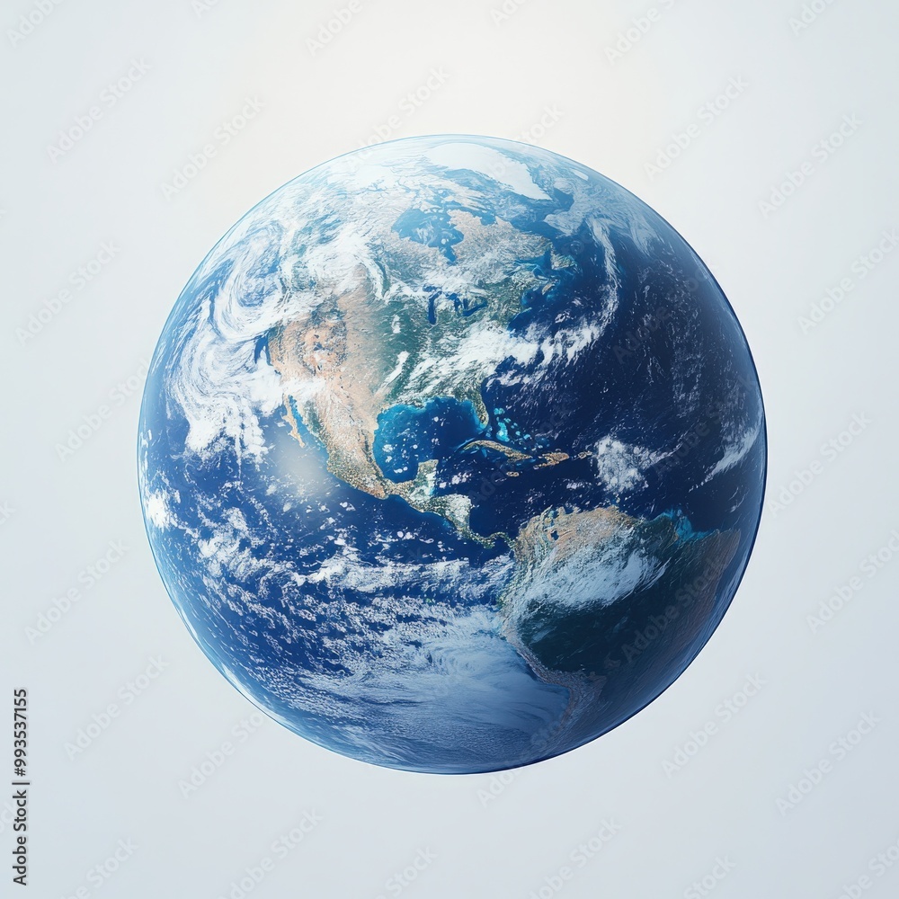 Obraz premium Realistic Earth horizon expanding across