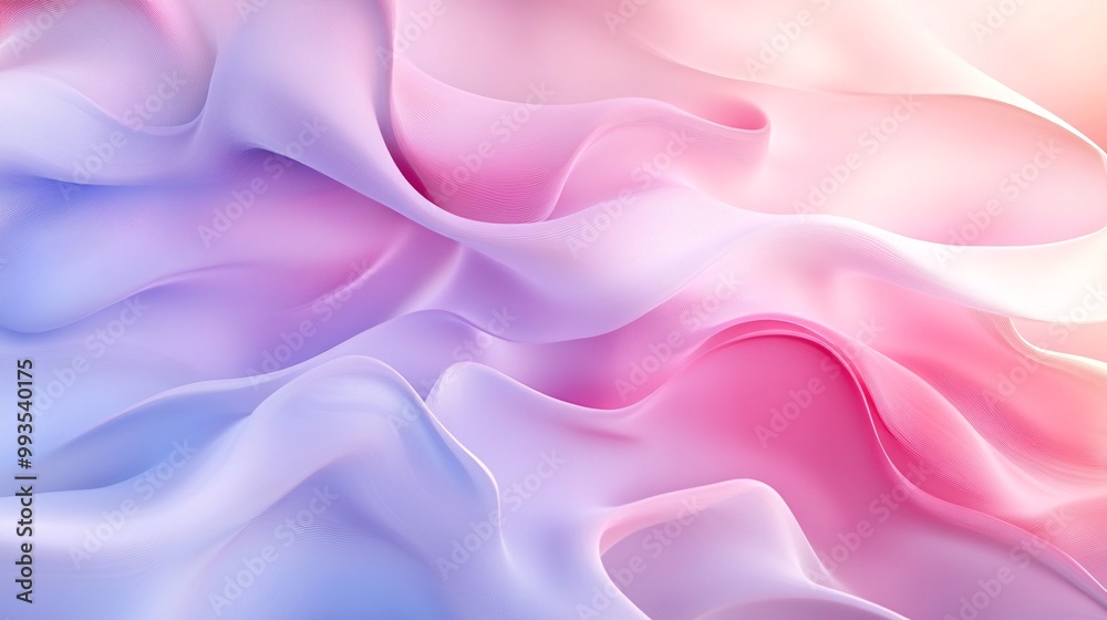 Fototapeta premium Delicate Harmony: Fluid Pastel Abstract Background with Organic Shapes