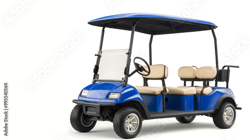 Studio photo of a Golf Cart on a white background.