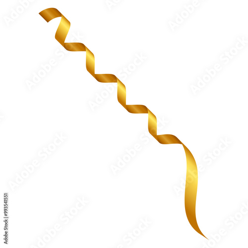 Gold Wavy Ribbon Party Decorations