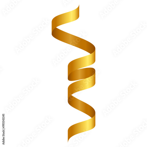 Gold Wavy Ribbon Party Decorations