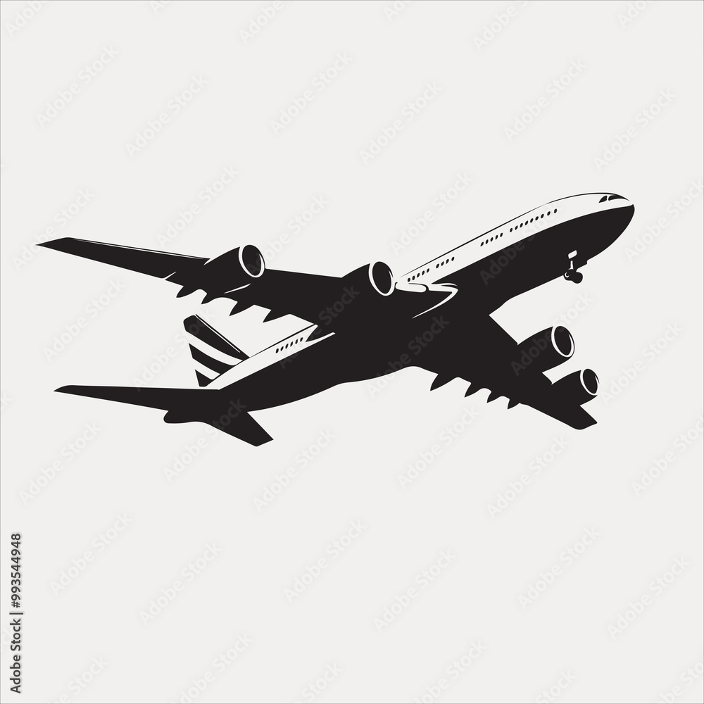 Airplane vector, Airplane silhouette and helicopter Airplane vector, Airplane silhouette and helicopter