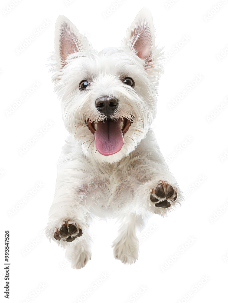 Joyful West Highland White Terrier in Action Joyful West Highland White Terrier in Action