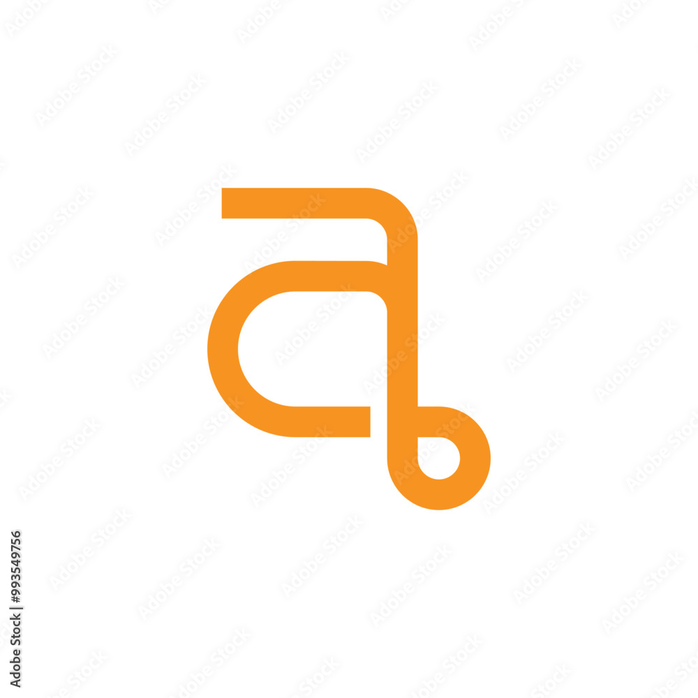 letter a alpha infinity loop simple linear logo vector letter a alpha infinity loop simple linear logo vector