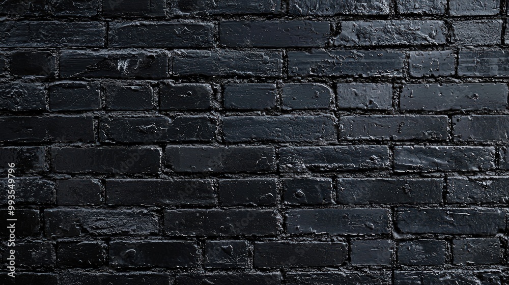 Fototapeta premium Dark Black Brick Wall Texture