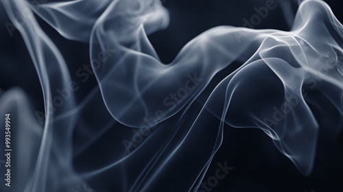 Ethereal Smoke Trails: Mysterious Organic Shapes in Elegant Flow