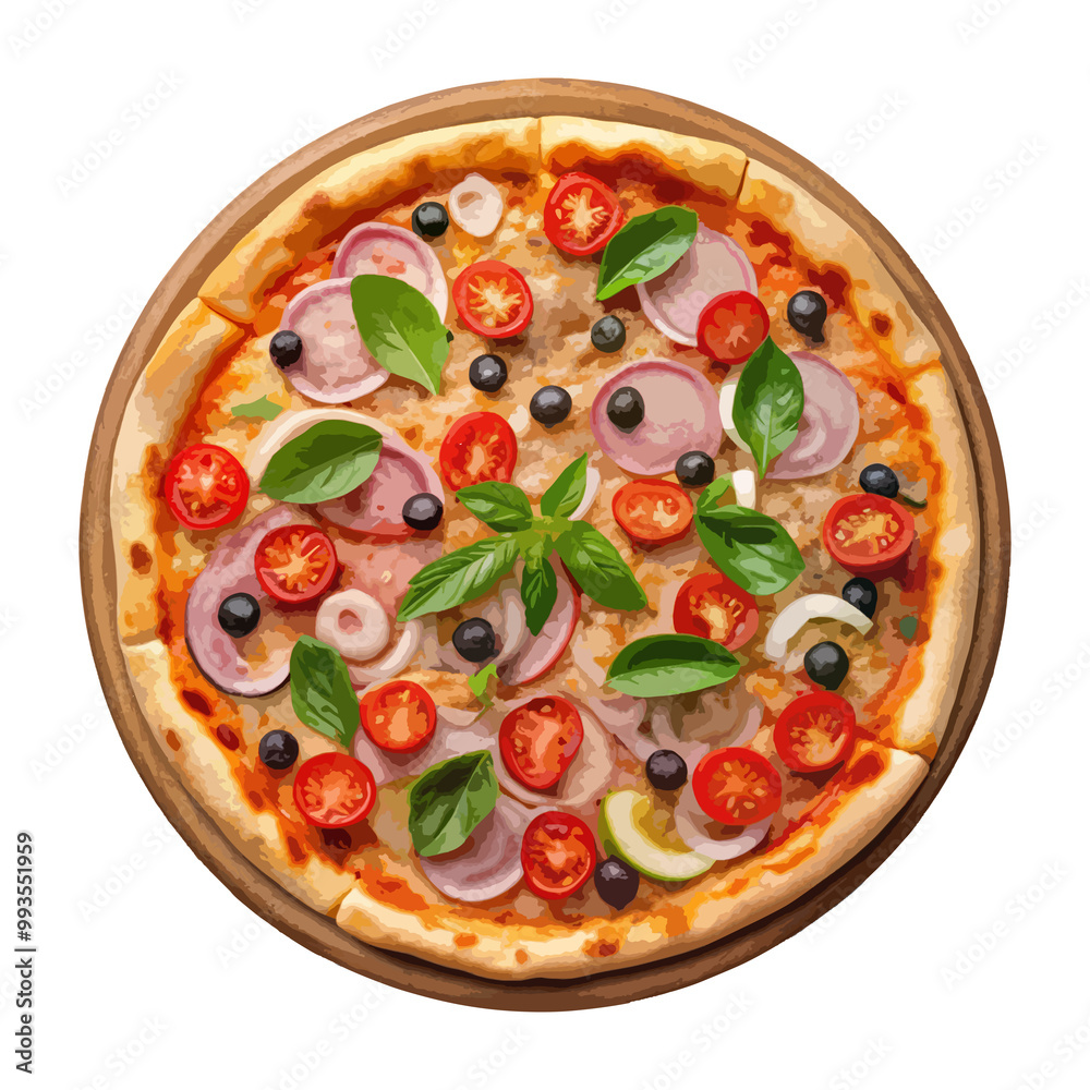 pizza with salami and tomatoes pizza with salami and tomatoes