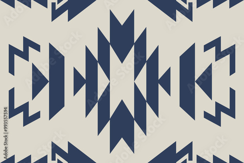 Navajo tribal vector pattern. Native American ornament. Ethnic South Western decor style. Boho geometric ornament.Ikat floral paisley embroidery blanket, rug. Woven carpet