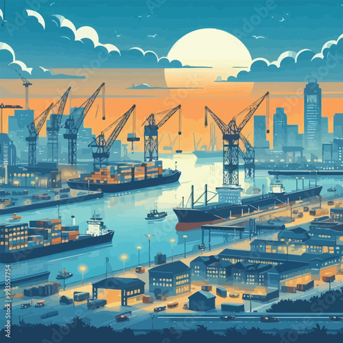 City landscape illustration