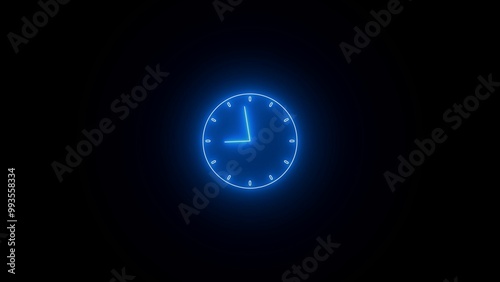 Time technology Behind the watch is a technological circuit. Neon lighting banner template