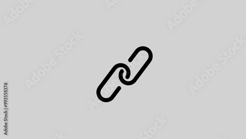 Chain, link icon vector. Link template black color editable