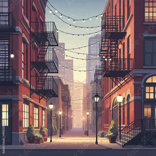 City landscape illustration