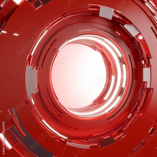 3D render of a red futuristic background