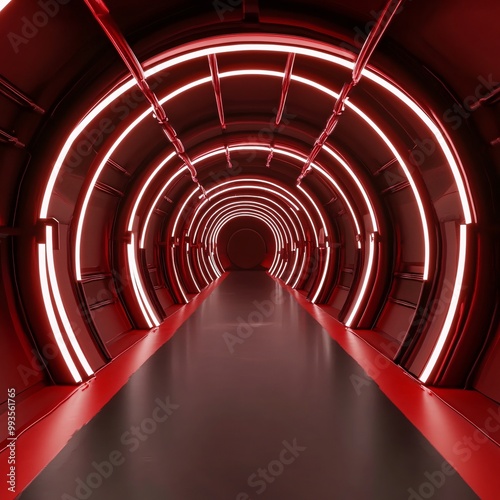 3D render of a red futuristic background