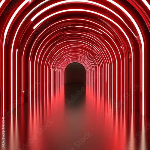 3D render of a red futuristic background