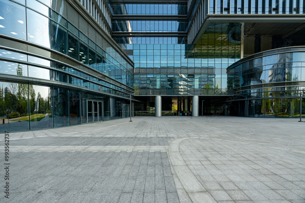 Obraz premium Technology Park Square and Office Building, Hangzhou, China