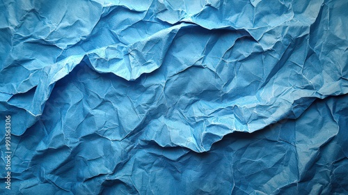 Wallpaper Mural Crumpled Blue Paper Texture: Abstract Background for Creative Designs Torontodigital.ca