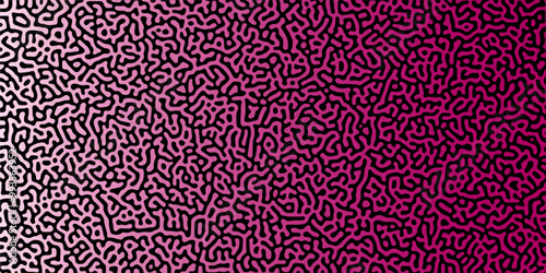 Turing reaction diffusion monochrome seamless pattern with chaotic motion. Abstract Turing organic wallpaper with background. Abstract diffusion pattern with chaotic shapes. Vector illustration	
