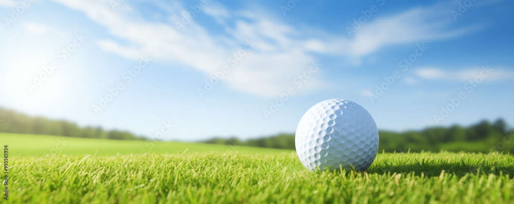 golfing, the initial shot concept of a golf ball in a golf course. Hand edited generative AI. golfing, the initial shot concept of a golf ball in a golf course. Hand edited generative AI.